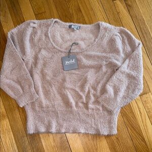 NWT Marled Rose Pink Crew Neck Sweater Cozy and Stylish